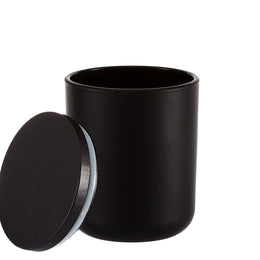 Cambridge Medium 20cl External MATT BLACK Candle Glass