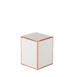 Large Candle Box – White with Rose Gold Edge