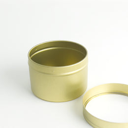 Medium Round Candle Tin - Gold